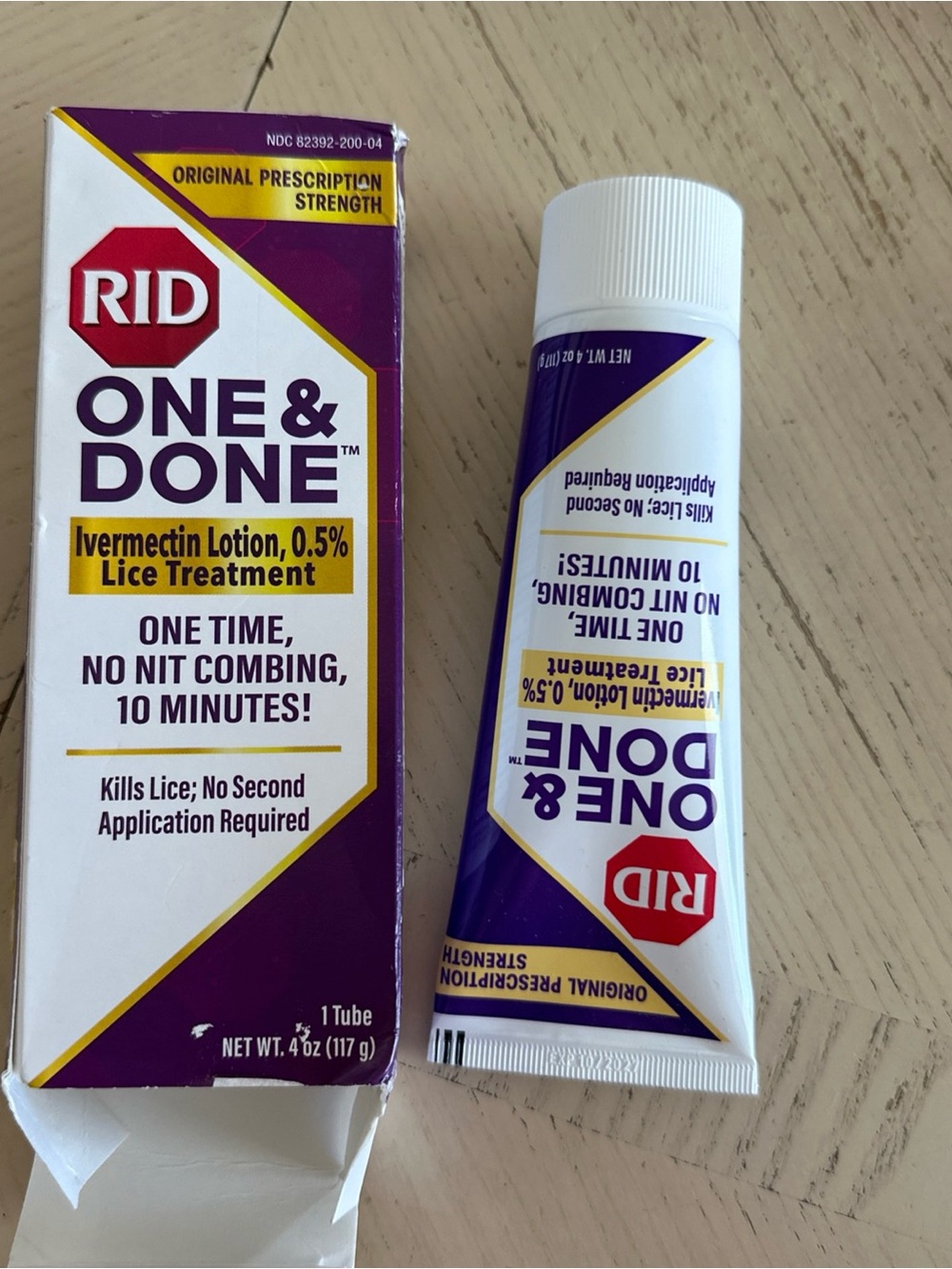 RID One & Done Ivermectin Lotion 0.5% Lice Treatment - Purple & White